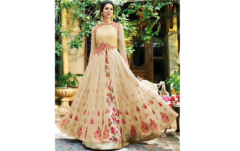 Full Embroidered Anarkali Gown
