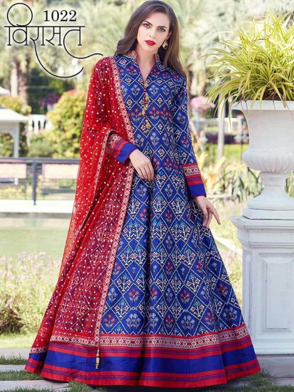festival-gown-blue-red-color