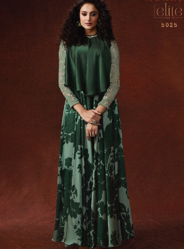 New Green Indowestern Collection For Women at Rs.1450/Piece in bhind offer  by Rudra Collection