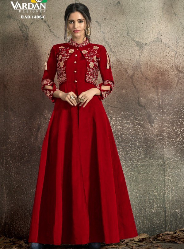 Festive Spl Traditional Long Gown Dress in Liquid Organza fabric. Very –  siyarasfashionhouse