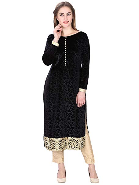 velvet-kurti
