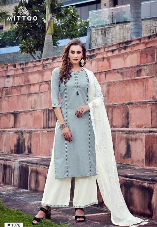 Straight Pants with long Kurti