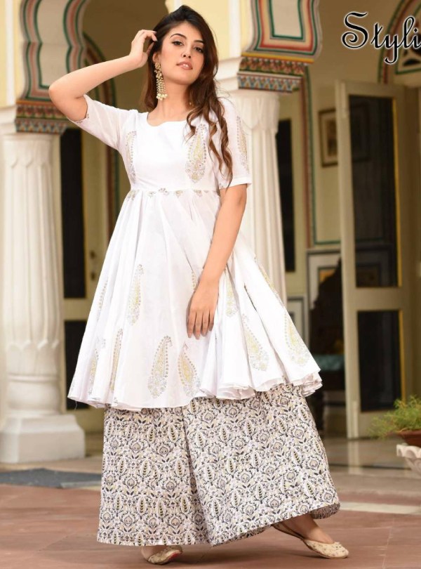 Top 175+ stylish white kurti design latest