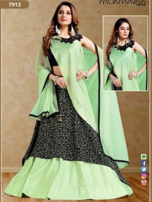 Full Party Wear Embroidered Three Piece Lehenga