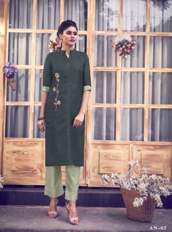 bottle-green-kurti