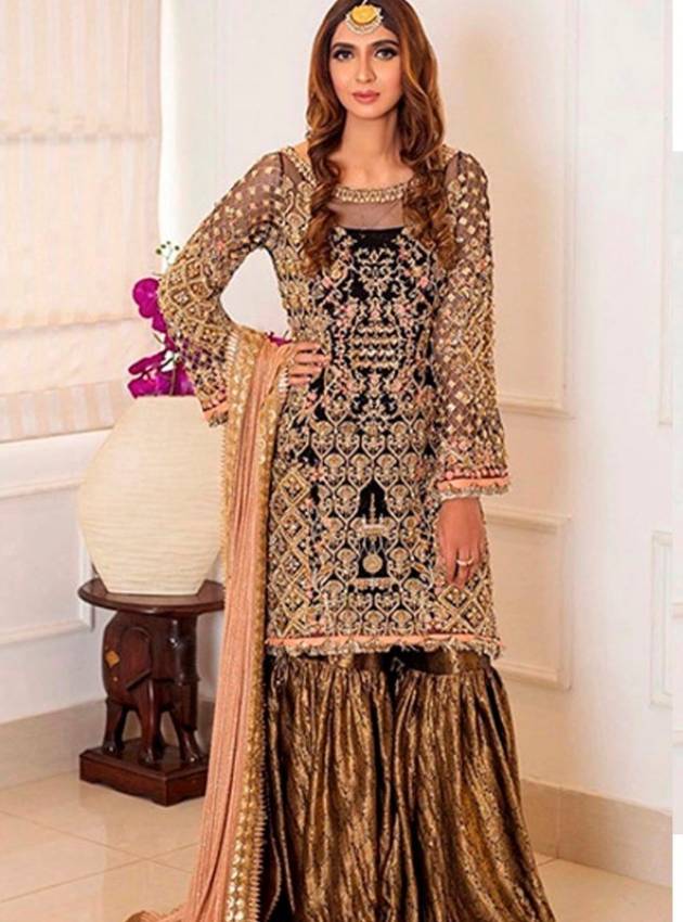 Sharara Suit With Long Kurti | Punjaban Designer Boutique