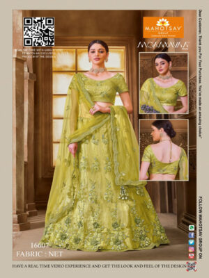Lime Green Traditional Party Wear Lehenga