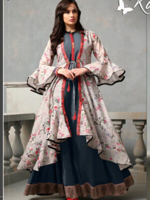 Beautiful Layered Party Wear Rayon Gown