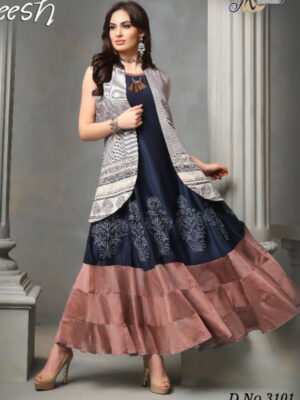 Wonderful Layered Party Wear Rayon Gown