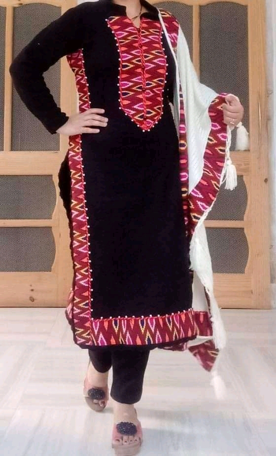 Stunning Himachali Knitted Winter Dress | Latest Kurti Designs