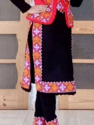 Exclusive Himachali Knitted Winter Dress With Jacket