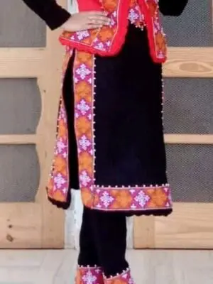 Exclusive Himachali Knitted Winter Dress With Jacket