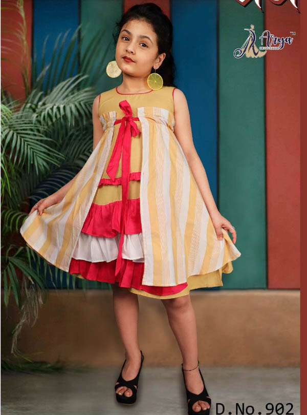 A-Line Knee Length Short Frock for Kids and Baby Girl - Fashion Wear-happymobile.vn