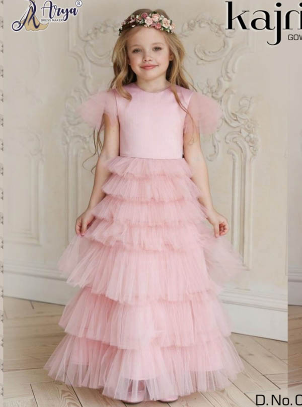English Pastel Pink Sequence Birthday Short Ball-Gown Dress for Baby T –  HOUSE OF CLAIRE