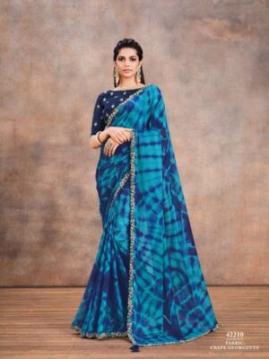 Beautiful Crepe Georgette Party Wear Saree