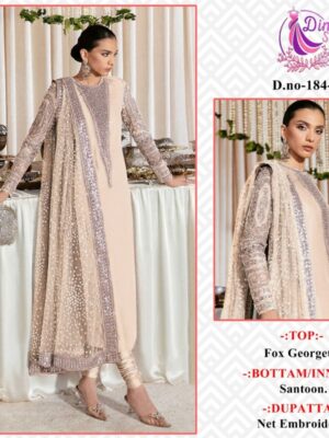 Fascinating Georgette Embroidered Suit