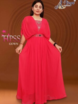 Beautiful Red Party Wear Gown