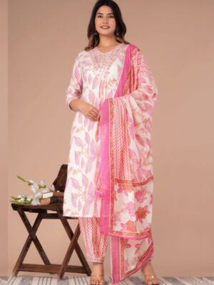 Beautiful Pink Afghani Party Wear Suit