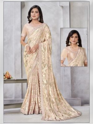 Appealing Grey Party Wear Saree