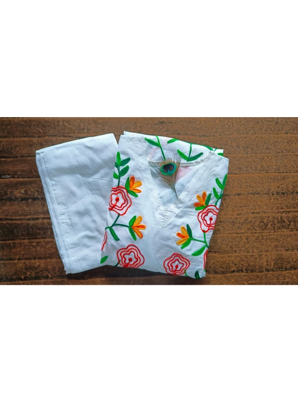 Latest Designer White Party Wear Coord Set - Image 9