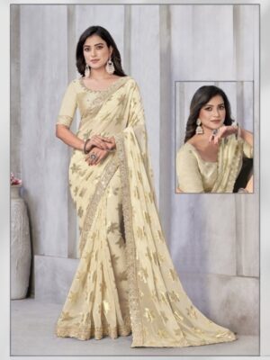 Marvelous Yellow Party Wear Saree
