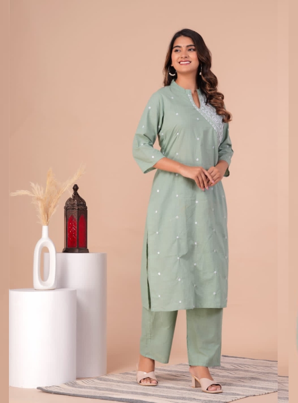 Latest Embroidered Party Wear Kurti Pant - Image 12