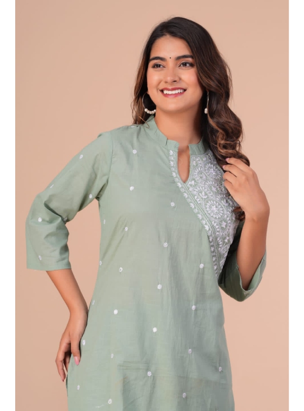 Latest Embroidered Party Wear Kurti Pant - Image 14