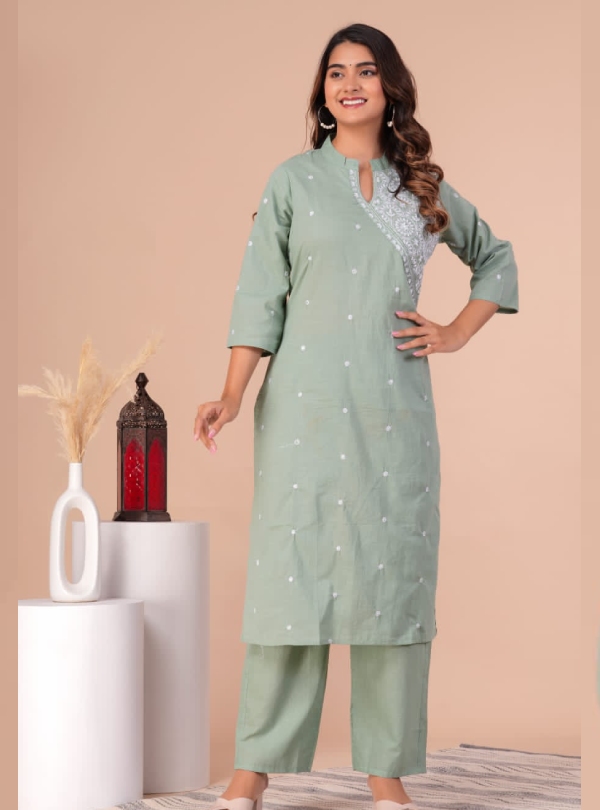 Latest Embroidered Party Wear Kurti Pant - Image 16