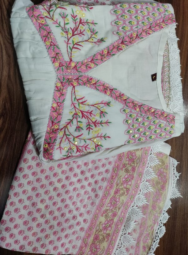 Latest Pink Party Wear Gown With Dupatta - Image 6