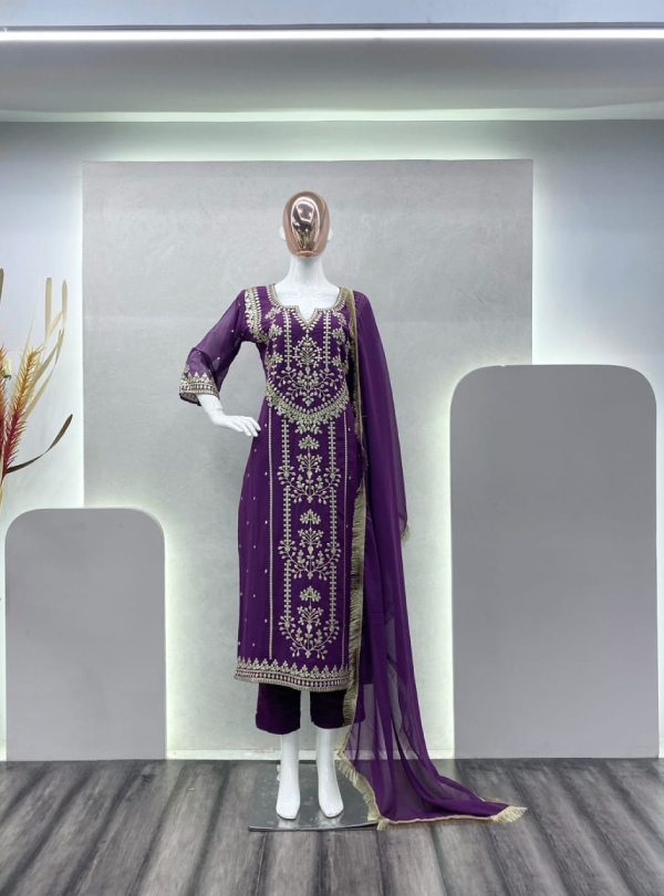 Latest Party Wear Georgette Kurti - Image 2