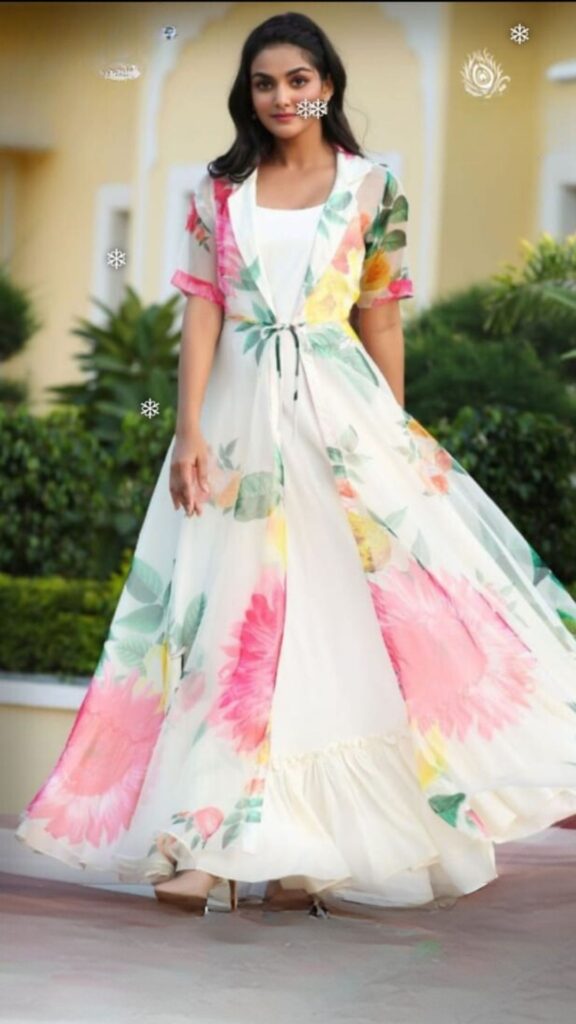 Anarkali Kurti with Shrug