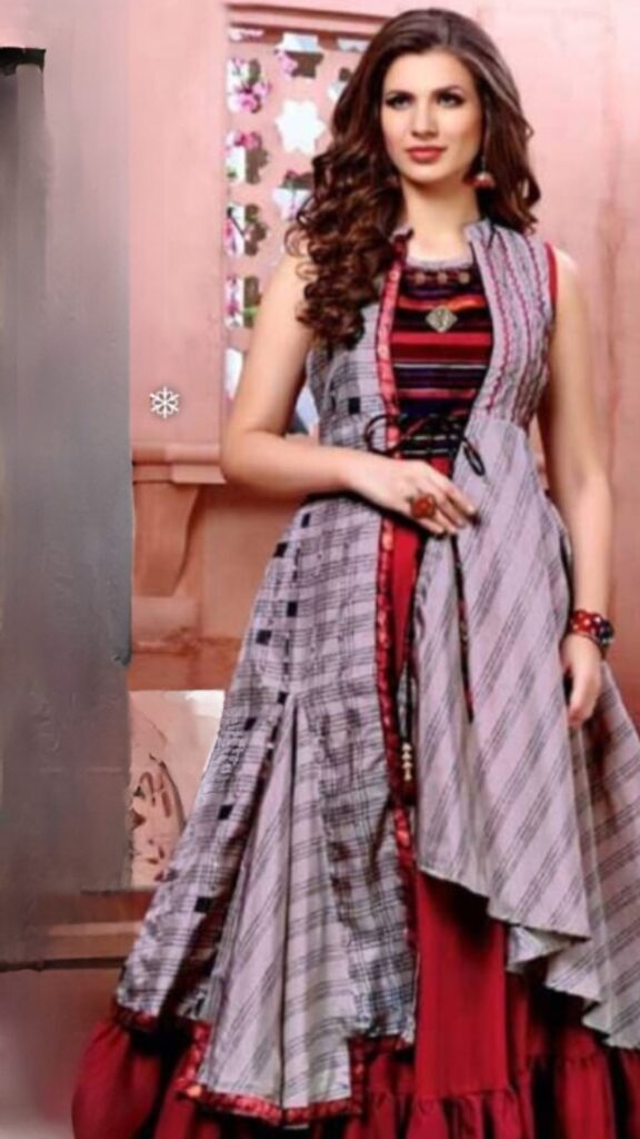 Long Shrug with Sleeveless Kurti