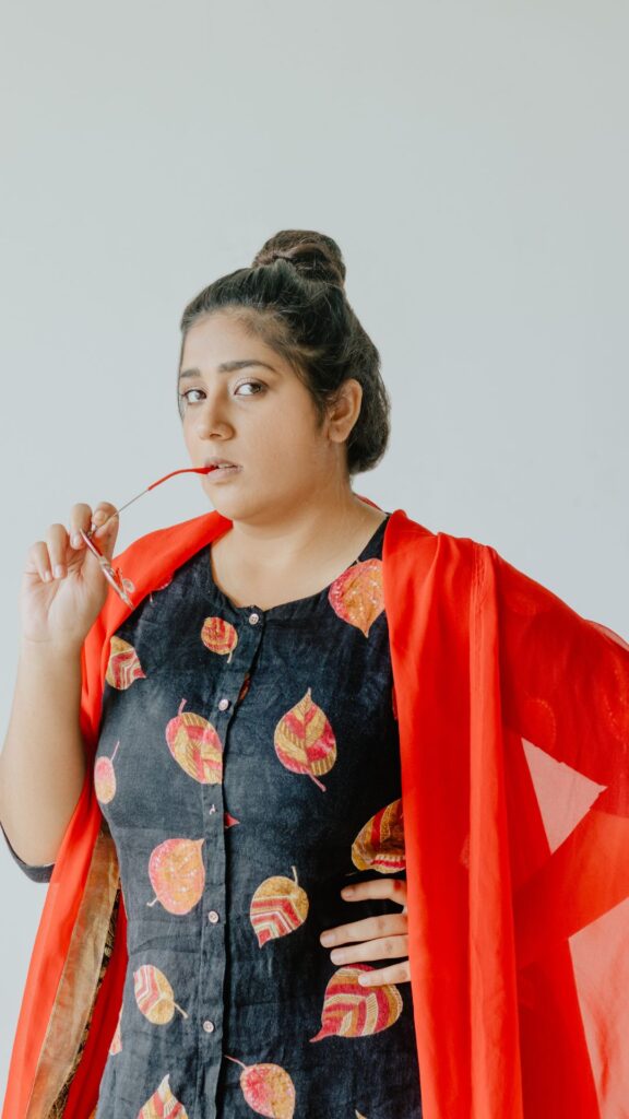 Printed Kurti with Shrug