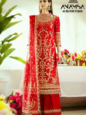 Newly Married Red Party Wear Suit
