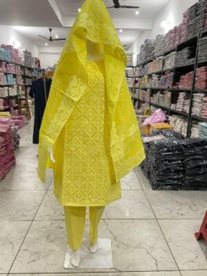 Fancy Yellow Palazzo Suit