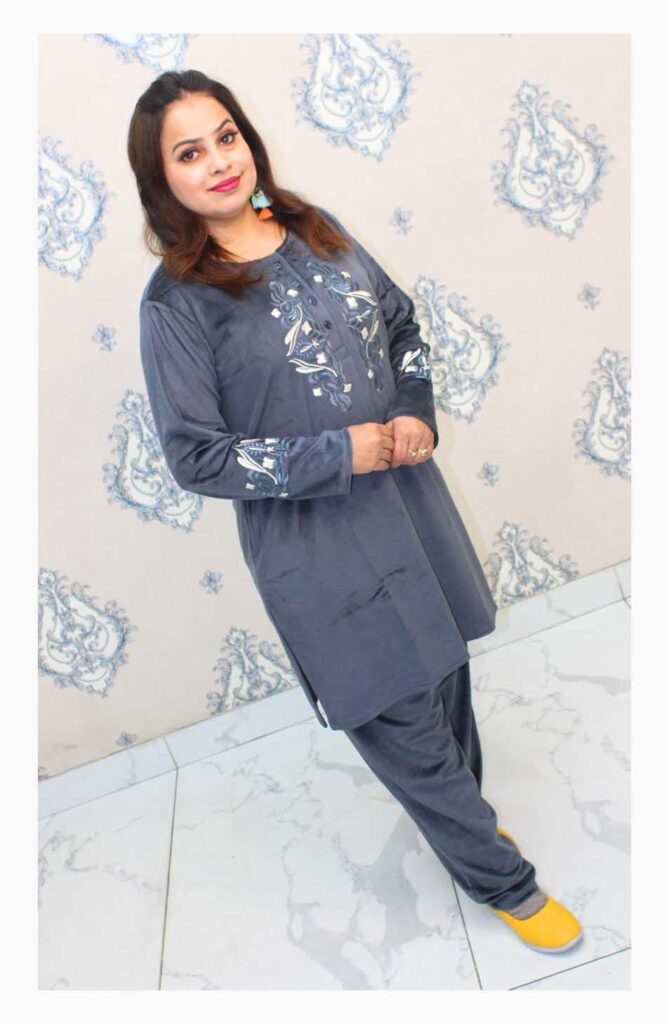 Velvet Indo-Western look