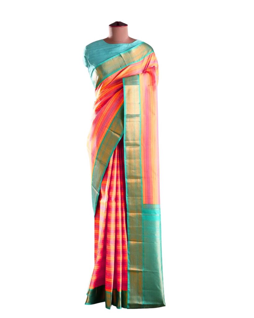 Sarees With Horizontal Patterns