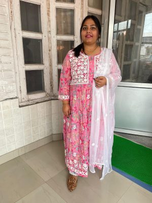 Thread Embroidery Kurta Afghani Set
