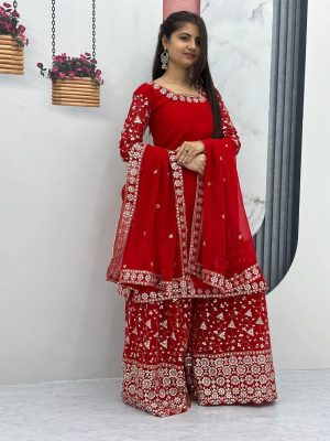 Festival Plazzo Top Karwa Chauth Dress
