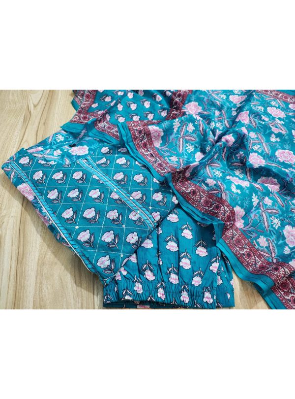 Floral Anarkali Kurta Set with Dupatta(7)
