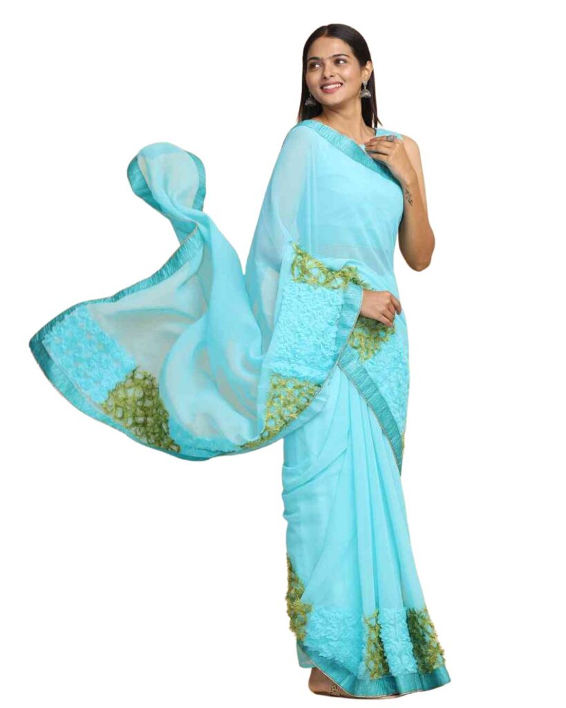 Ribbon Drape Saree