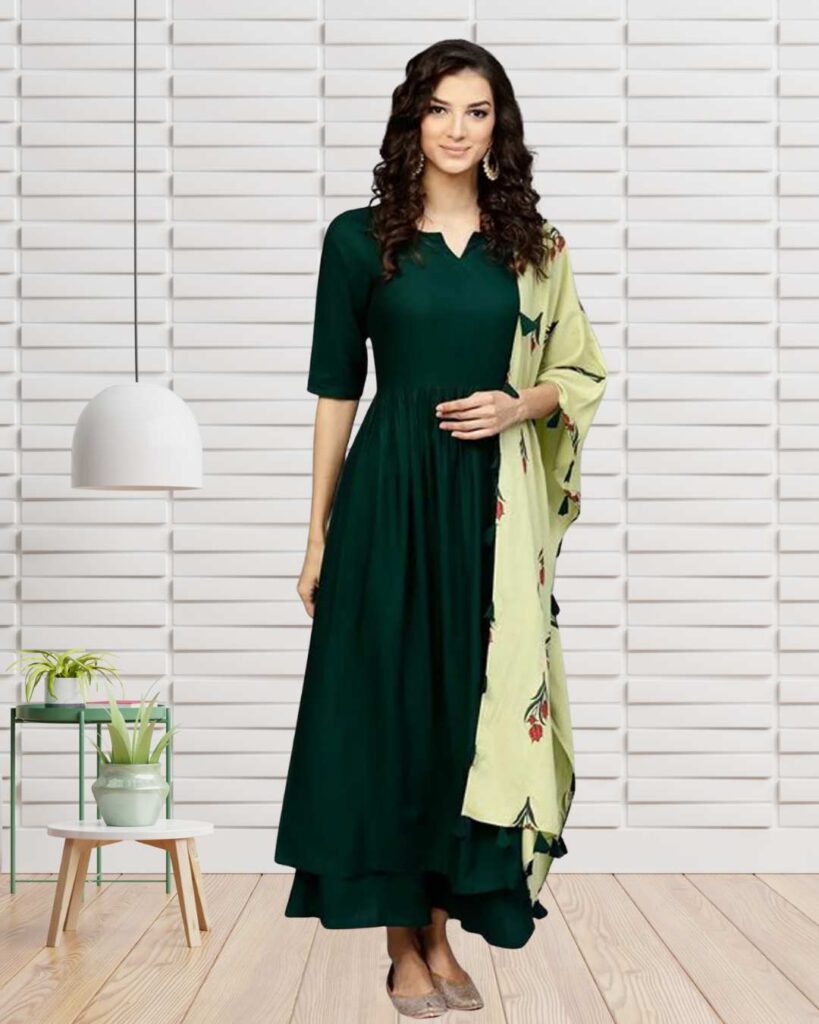 Solid Anarkali Kurtis