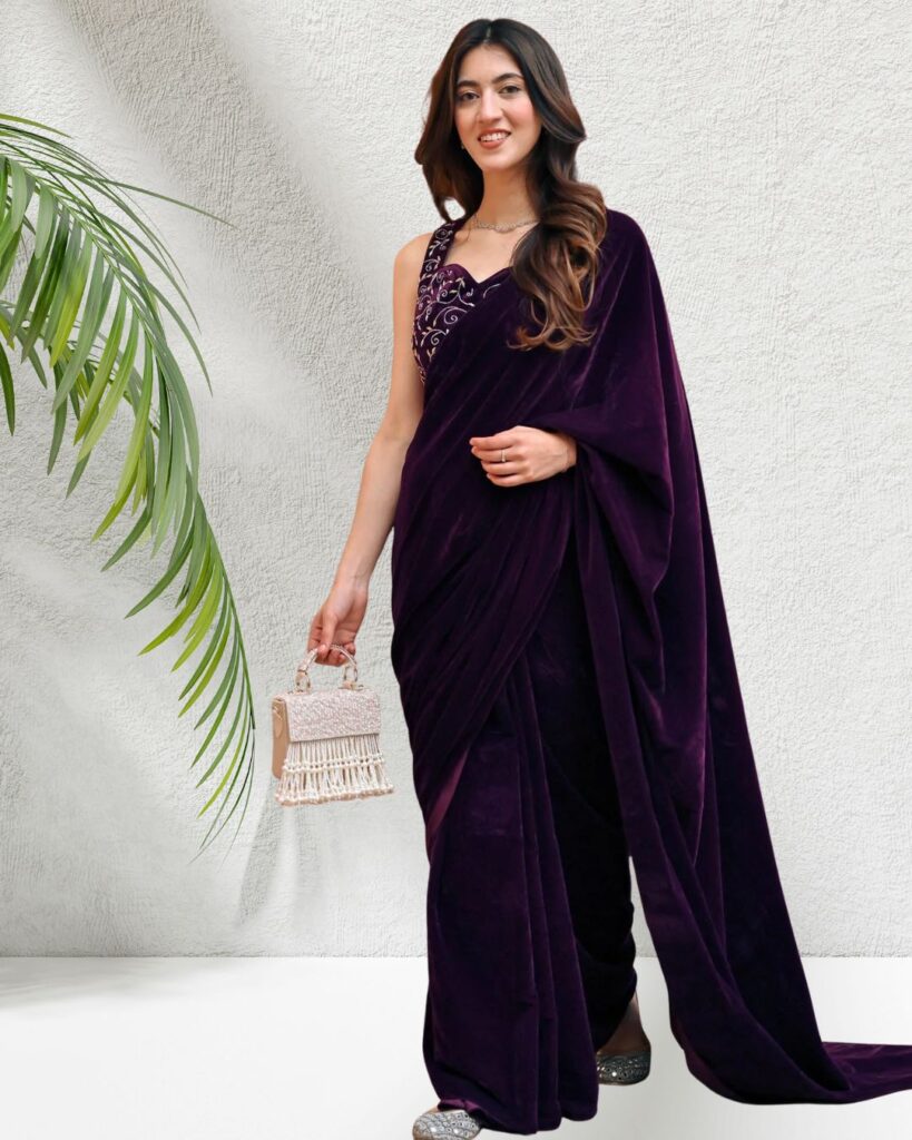 Velvet Saree