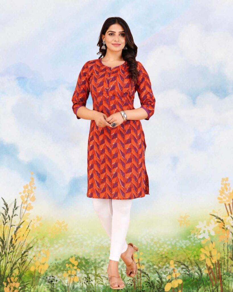 Bold Chevron Designs Kurtis
