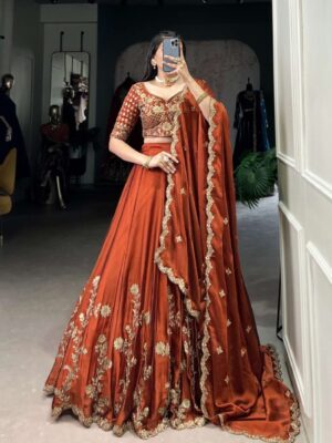 Designer Rangoli Silk Lehenga Set