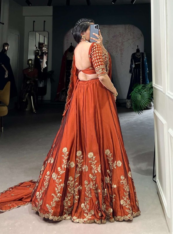 Designer Rangoli Silk Lehenga Set