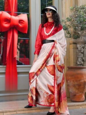 Spanish Satin Saree Collection