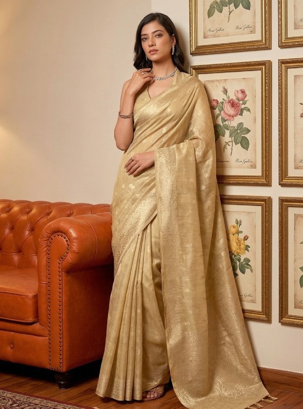 Tissue Silk Fabric Saree (2)