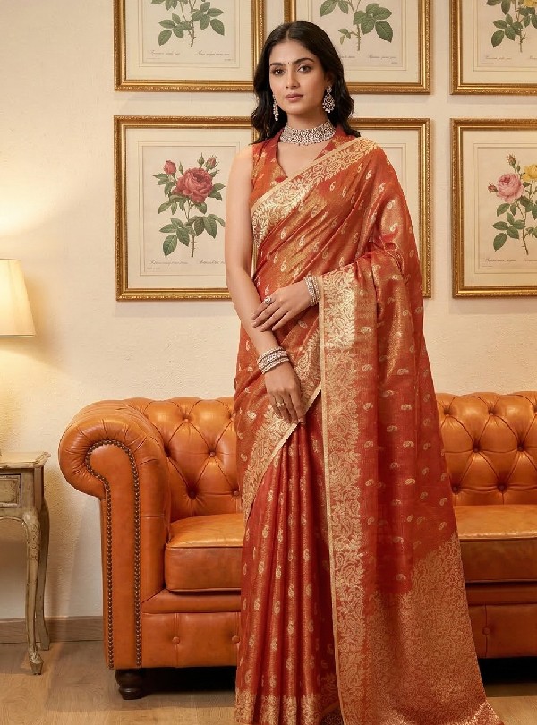Tissue Silk Fabric Saree (4)