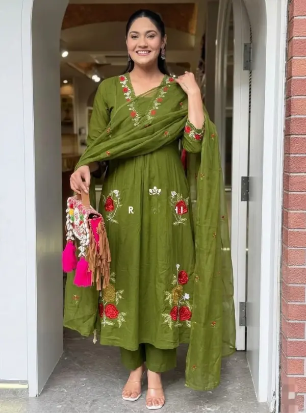 Cotton Kurta Pant Dupatta Set